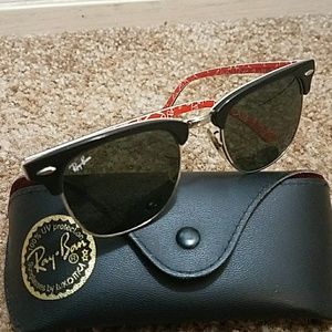 Authentic ray ban clubmasters and case
